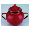 Azucarero con tapa de acero vitrificado roja "Vintage Red". Capacidad 50 cl. IBILI 910650 (6 unidades)