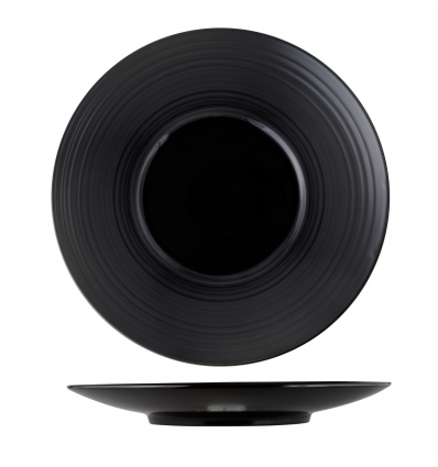 Llano Plate Black Porcelaine Burness and Mate Vulcanus Ø27,5 cm. Rosenhaus 01010466 (6 unités)