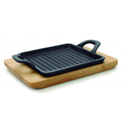 MINI GRILL CUADRADO MAGMA 19,5X14X1,7 CM LACOR 25875