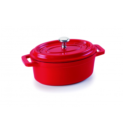 CACEROLA ROJA OVAL ALUM.FUND.12X8.5 CM LACOR 25911