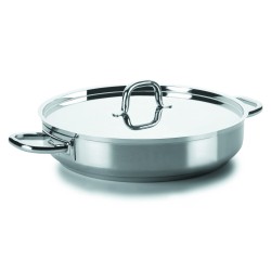 Paellera Chef-Luxe 36 cm con Tapa | Lacor 54636 | Acero Inoxidable
