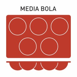 PUJADAS P850001 MOLDE SILICONA 1/2 BOLA 5 UNID