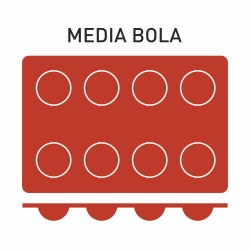 PUJADAS P850003 MOLDE SILICON 1/2 BOLA 8 UN.60