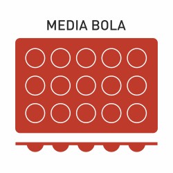 PUJADAS P850004 MOLDE SILICON 1/2 BOLA 15 UNID