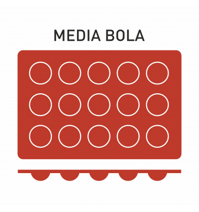 PUJADAS P850004 MOLDE SILICON 1/2 BOLA 15 UNID