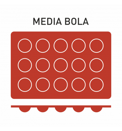 PUJADAS P850005 MOLDE SILICONA 1/2 BOLA 15UNID