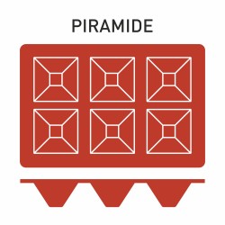 PUJADAS P850007 MOLDE SILICONA PIRAMIDE 6 UNID