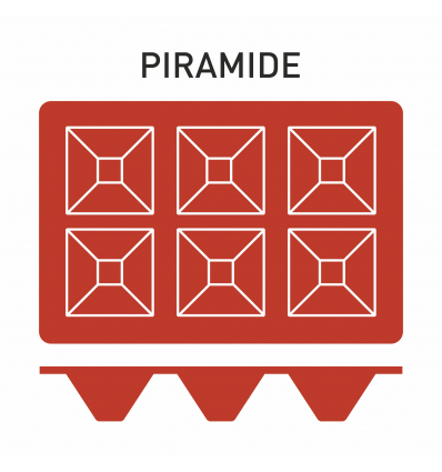 PUJADAS P850007 MOLDE SILICONA PIRAMIDE 6 UNID
