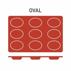 PUJADAS P850018 MOLDE SILICONA OVAL 9 UNID