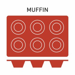 PUJADAS P850023 MOLDE SILICONA MUFFIN 6 UNID.