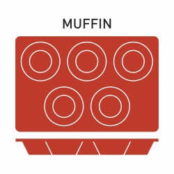 PUJADAS P850024 MOLDE SILICONA MUFFIN 5 UNID.