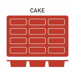 PUJADAS P850026 MOLDE SILICONA CAKE 12 UNID.