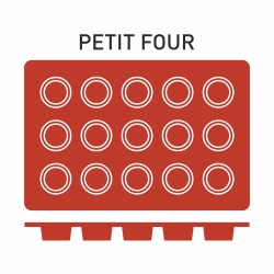 PUJADAS P850027 MOLDE SILICONA PETIT FOUR 15 U