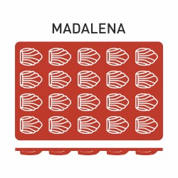 PUJADAS P850031 MOLDE SILICONA MADALENA 20 UN.
