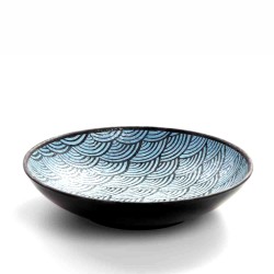 Plato hondo de melamina Azul "Ocean" Dimensiones: Ø 22,5 cm, altura 5 cm. PUJADAS P22317 (1 unidad)