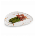 Triangular presentation dish Mellamine decorated "Golden" Dimensions: Ø 29x26.5 cm, height 3 cm. Pujadas P22347 (1 unit)