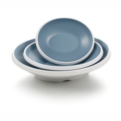 Plato irregular para tapas de melamina Azul "Versátil". Dimensiones: 13x15,5cm, altura 4 cm. PUJADAS P22339 (1 unidad)