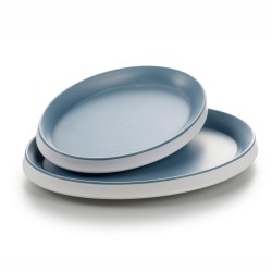 Fuente oval de melamina Azul "Versátil". Dimensiones: 28x20 cm, altura 3cm. PUJADAS P22338 (1 unidad)