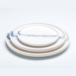 Plato llano medium de melamina Azul "Stylist" Dimensiones: Ø 27 cm, altura 2 cm. PUJADAS P22334 (1 unidad)