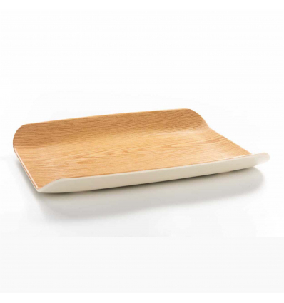 GRASTRONORM RECTANGULAR TRAY 1/2 MEMORY IMITATION "Natural" Wood Wood. Dimensions: 32.5 x 26.5 cm, height 4 cm. P22301 Pujadas (