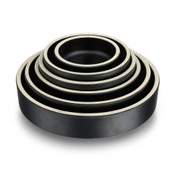 Plato para tapas small de melamina "Terracota oscura". Dimensiones: Ø 10,5 cm, altura 3,5 cm. PUJADAS P22744 (1 unidad)