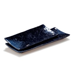 Bandeja rectangular de melamina decorado "Elegance". Dimensiones: 32x12 cm, altura 2,5 cm. PUJADAS P22781 (1 unidad)