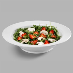 Plato hondo de melamina Blanco "Life". Dimensiones: Ø 38 cm, altura 9 cm. PUJADAS P22099 (1 unidad)