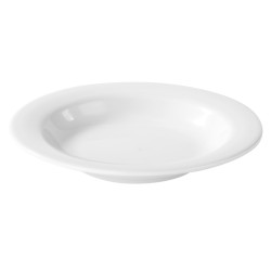 Plato hondo para sopa de melamina Blanco "Life". Dimensiones: Ø 24 cm, altura 3,7 cm. PUJADAS P22115 (1 unidad)