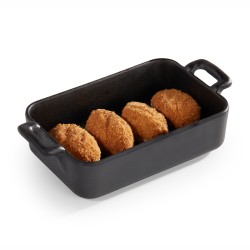 Mini Cacerola Rectangular Negra 19,5x10 cm | Hostelería | Alium Pro