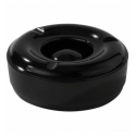 Cenicero redondo con tapa de melamina Negro. Dimensiones: Ø 14,5 cm, altura 6 cm. PUJADAS P22030 (6 unidades)