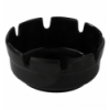 Cenicero redondo de melamina Negro alto. Dimensiones: Ø 10 cm, altura 5 cm. PUJADAS P22031 (6 unidades)