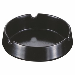 Cenicero redondo de melamina Negro bajo. Dimensiones: Ø 10 cm, altura 2,7 cm. PUJADAS P22185 (6 unidades)