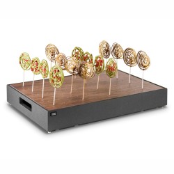 Bandeja GN Presentación Pinchos | Pujadas P904350 | Madera Acero Inox