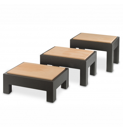 Mesita Buffet Baja con Taco de Madera CUBIC | Pujadas P904810