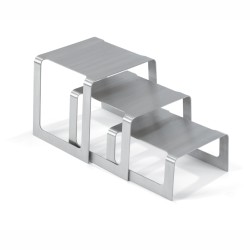 Juego de 3 Expositores Inox PUJADAS | Buffet| Alium Pro