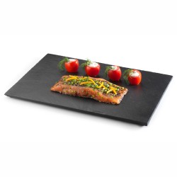 Bandeja rectangular de pizarra natural "Rock". Dimensiones: 30x20x5 cm. PUJADAS P28302 (16 unidades)