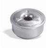 Cenicero redondo de agua acero inoxidable. Dimensiones: Ø 11 cm, altura 5,5 cm. PUJADAS P638000 (1 unidad)