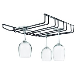 SOPORTE DE COPAS TECHO CUADRUPLE BLACK LACOR 62266