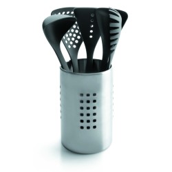 Contenedor de cubiertos de acero inoxidable con orificios escurridores 1.4 L