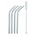 SET 4 PAJITAS INOX 21.5CM CON LIMPIADOR LACOR 63131