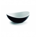 Bol oval de melamina Blanco y Negro "Fuji". Dimensiones 18x13x6 cm. LACOR 63171 (6 unidades)