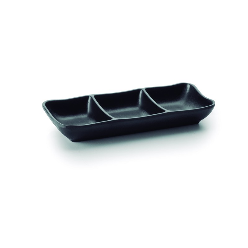 LACOR 63380 BRUNNEN 3 MELAMINSAUCEN SCHWARZ 19X8X3 CM