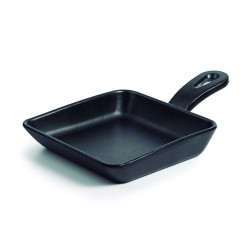 Mini grill cuadrado Negro de melamina "Magma". Dimensiones 12,5 cm. LACOR 63382 (6 unidades)