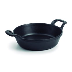 Mini cazuela redonda Negro de melamina "Magma". Dimensiones Ø 16 cm. LACOR 63384 (6 unidades)
