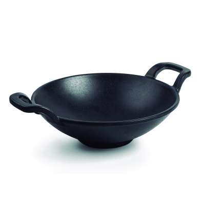 Mini wok Negro de melamina "Magma". Dimensiones Ø 15 cm. LACOR 63386 (6 unidades)