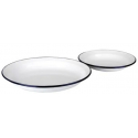 Ibili 912922 Plato mesa hondo 22cm acero esmaltado blanco Ø 22 cm