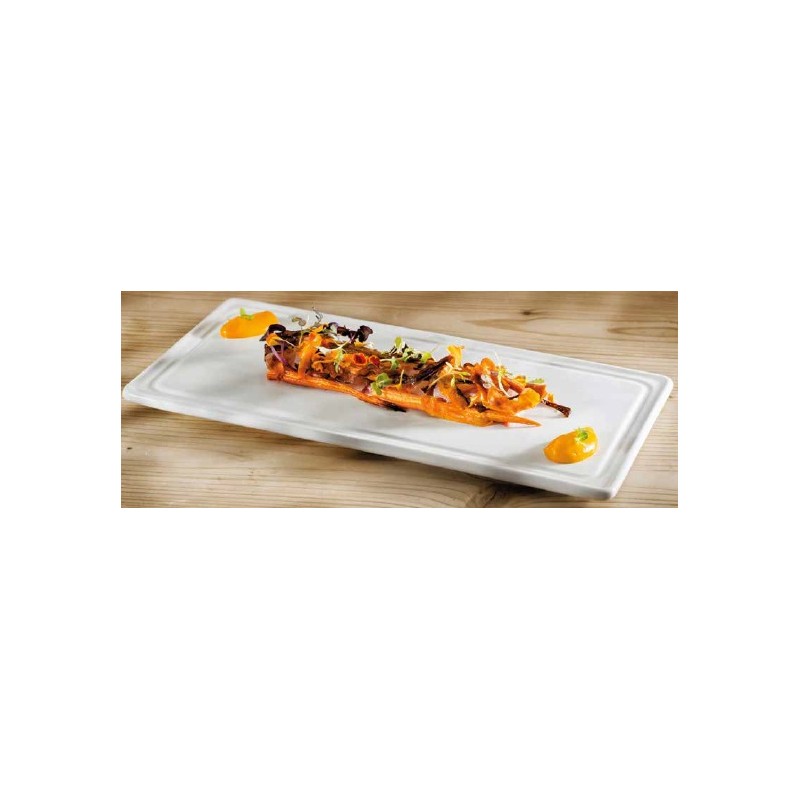 BURELARTE FUSK3015MCSW Snack rechteckiger Brunnen choc. Schneedeko 30x15 cm