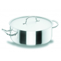 LACOR 50028 Chef classic cacerola baja acero inoxidable con tapa 6.8 l. Ø28x11 cm