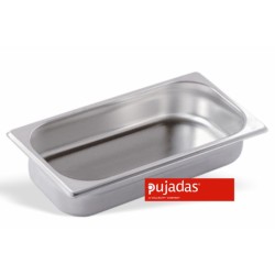 Seis unidades de PUJADAS P130651 Cubeta  GN 1/3 profundidad 6.5 cm inox 18/10 2.5 l.
