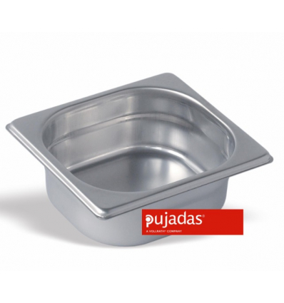 Seis unidades de PUJADAS P132001 Cubeta GN 1/3 profundidad 20 cm inox 18/10 7.3 l.